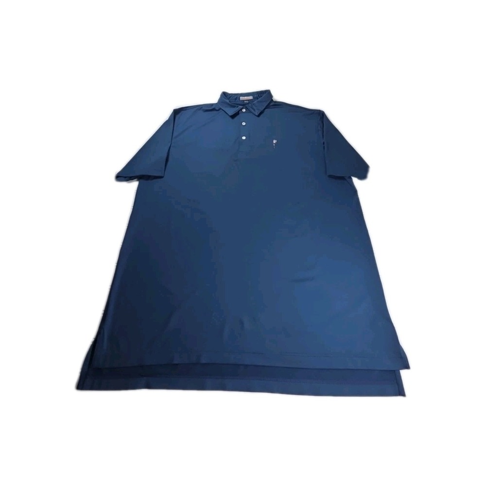 Peter Millar Polo Shirt Mens Sz XL Blue Summer Comfort Golf Performance Stretch - Picture 3 of 10